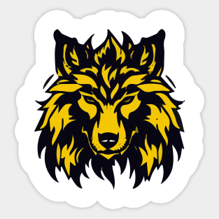 Fenrir the fire wolf Sticker